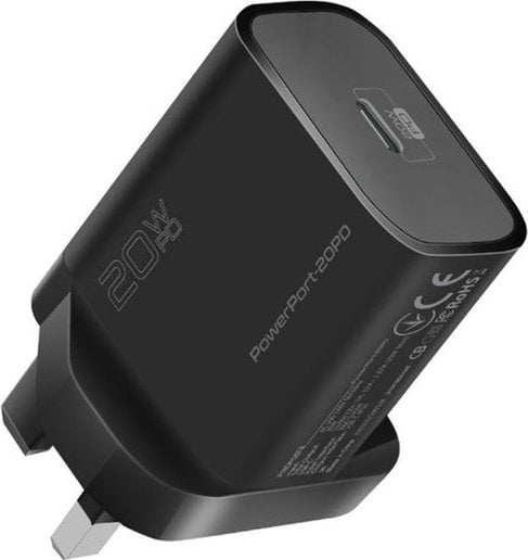 Promate PowerPort-20PD Premium Travel Charger Type-C PD 20W