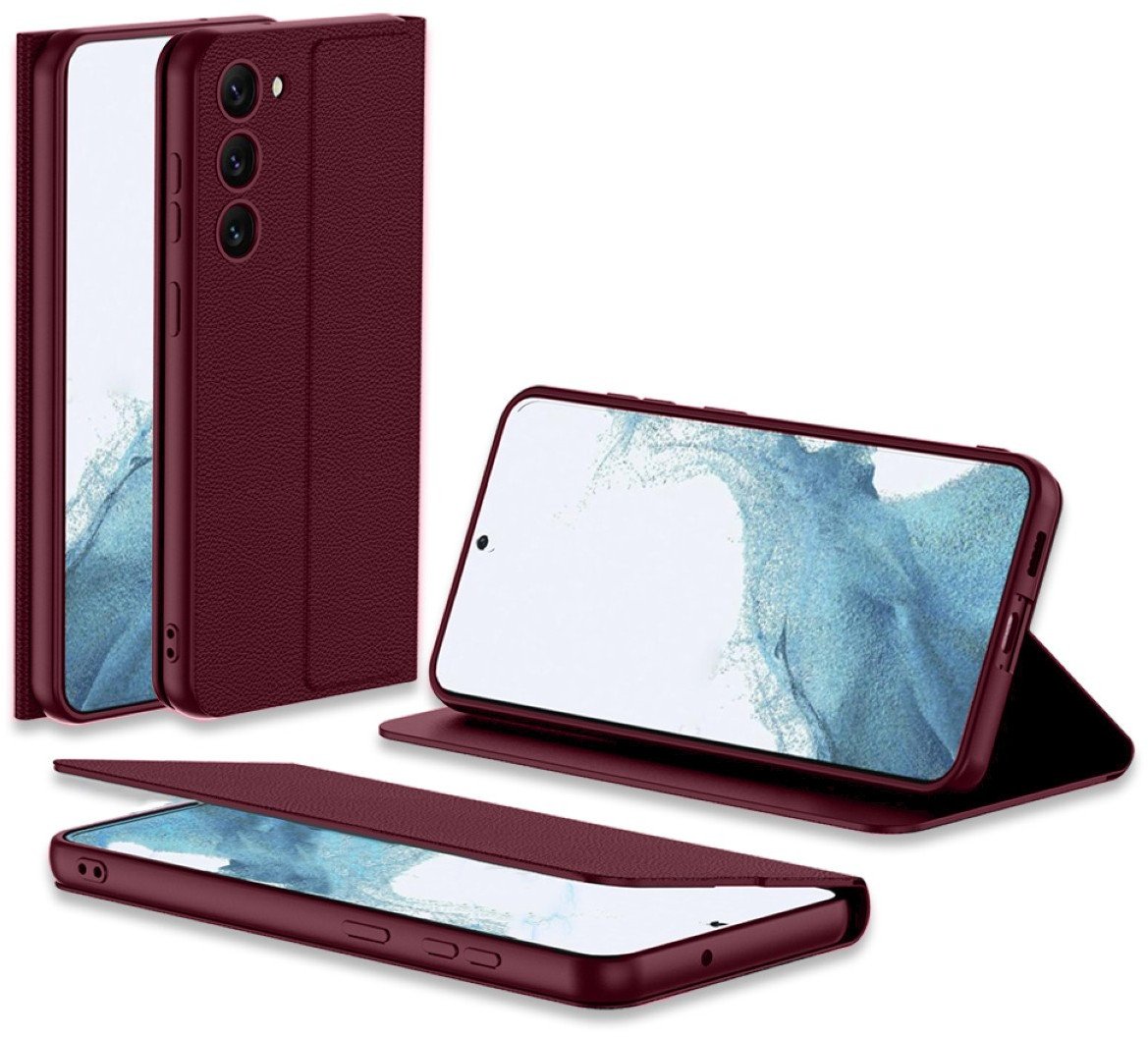 Etui z klapką magnetyczne GKK Magnet Flip do Samsung Galaxy S23, czerwone