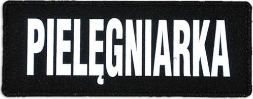 Polska Firma Emblemat PIELĘGNIARKA odblaskowy na rzepie 13 x 5 cm