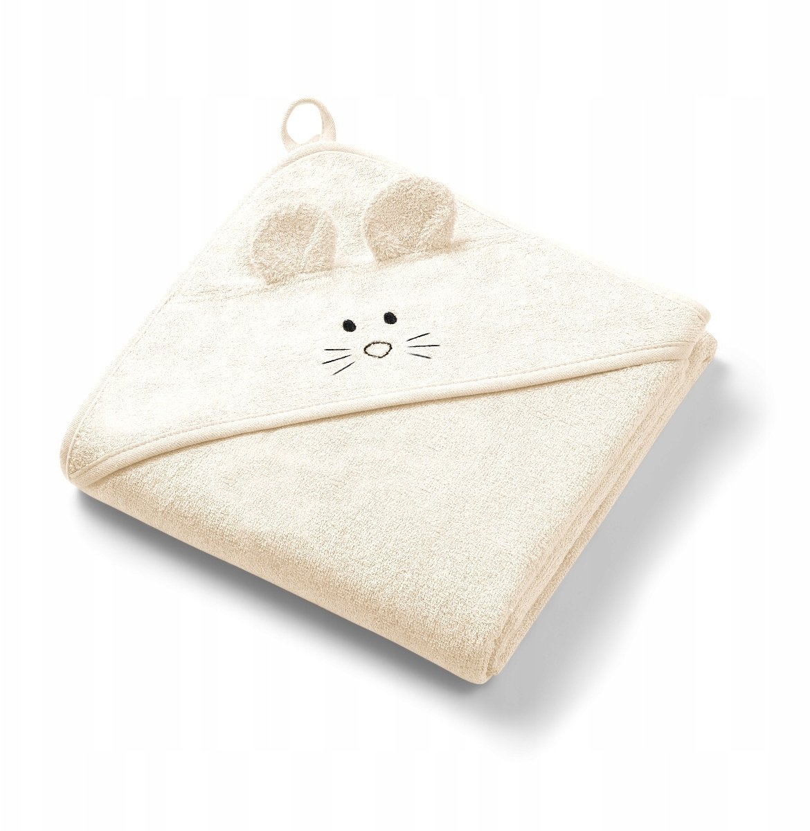 Monroe BABY ONO 1553/07 OKRYCIE KĄPIELOWE BAMBUSOWE Z KAPTURKIEM 100X100 KREMOWE