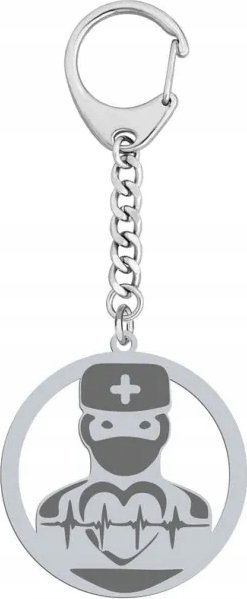 Radziszewska Jewellery Brelok Kardiolog srebro GRAWER GRATIS