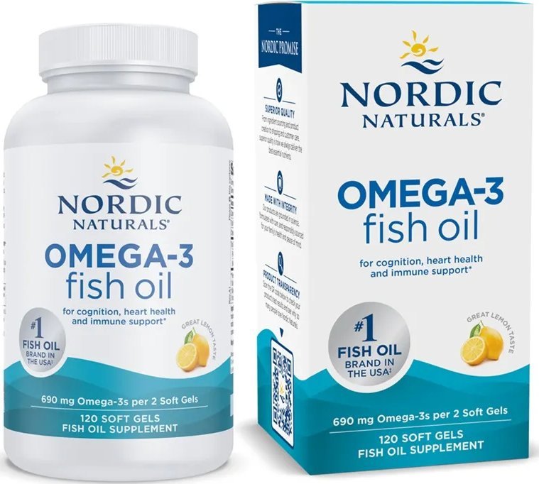 Nordic naturals Nordic Natuarls - Omega-3, 690mg, Cytryna, 120 kapsułek miękkich