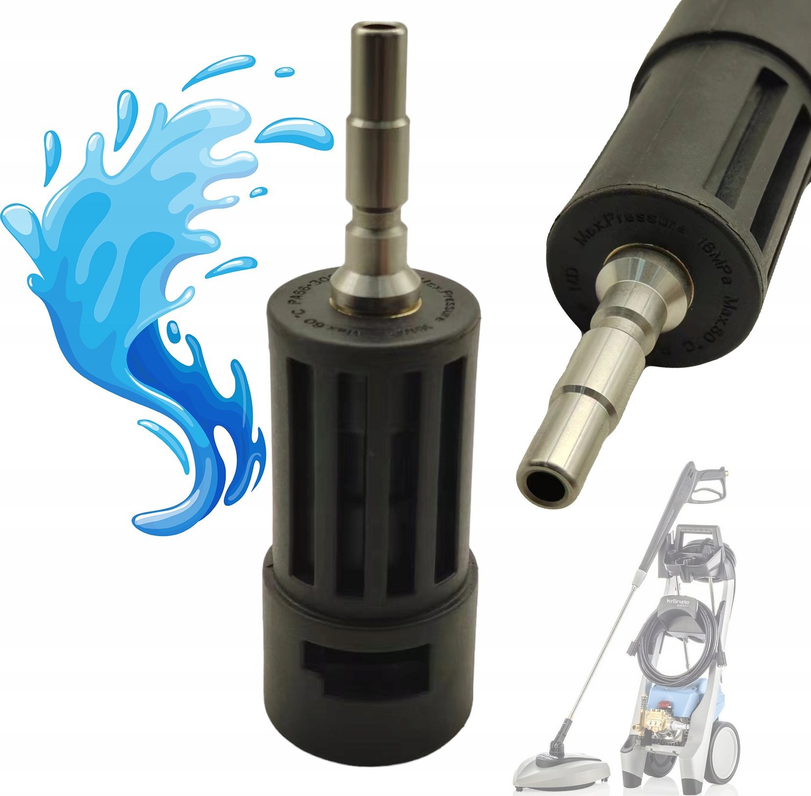 Rosfix ADAPTER REDUKCJA PRZEJŚCIÓWKA SZYBKOZŁĄCZE KRANZLE QC NA KARCHER K BAYONET