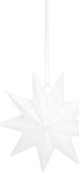 Dekoracja świąteczna Springos Gwiazda świąteczna papierowa zawieszka choinkowa biała UNIWERSALNY