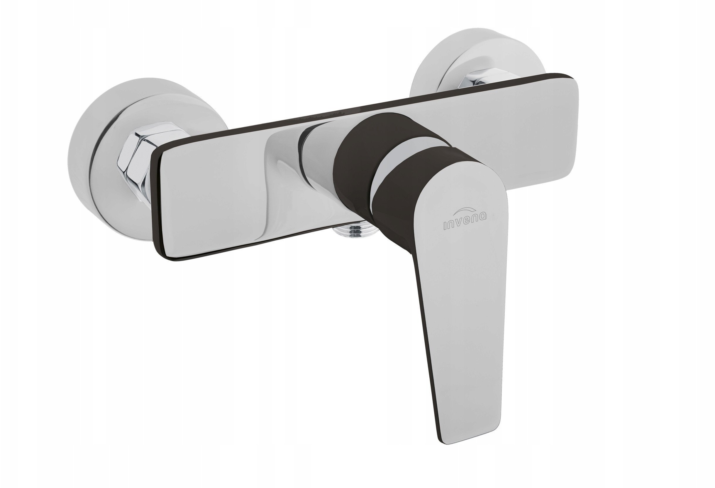 Invena bateria natryskowa Dokos czarny/chrom BN-19-004-V