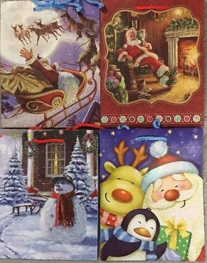 Panorama Torebka ozdobna brokat Boże Narodzenie PL-2Br mix