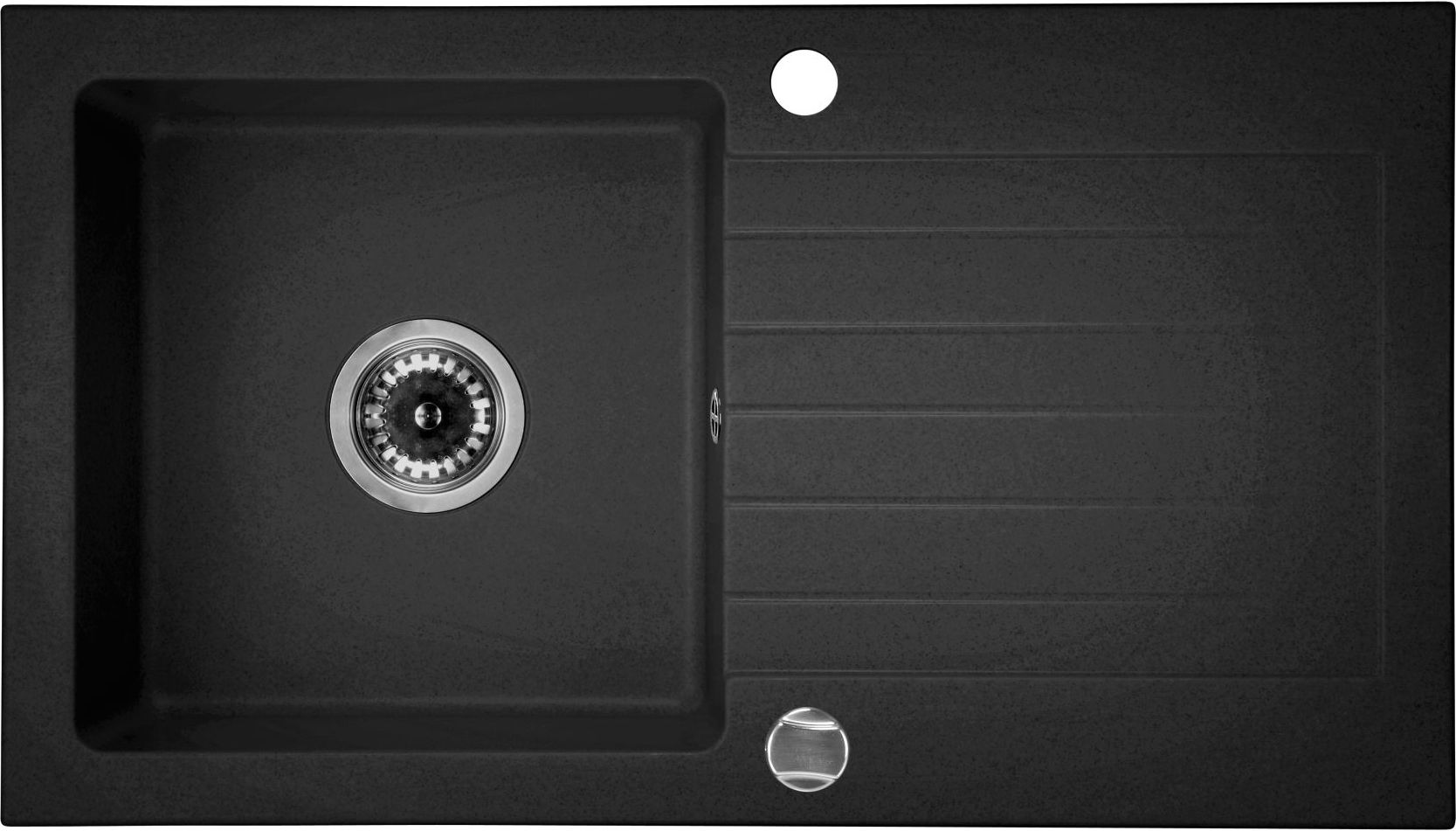 Zlewozmywak Deante 1-komorowy Zorba z ociekaczem 76 x 44cm grafitowy (ZQZ 2113)