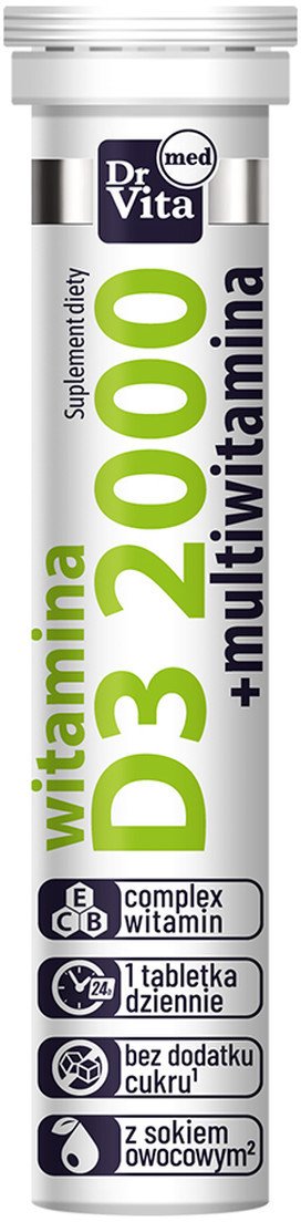 Dr Vita DR VITA_Witamina D3 2000 suplement diety 20 tabletek musujących