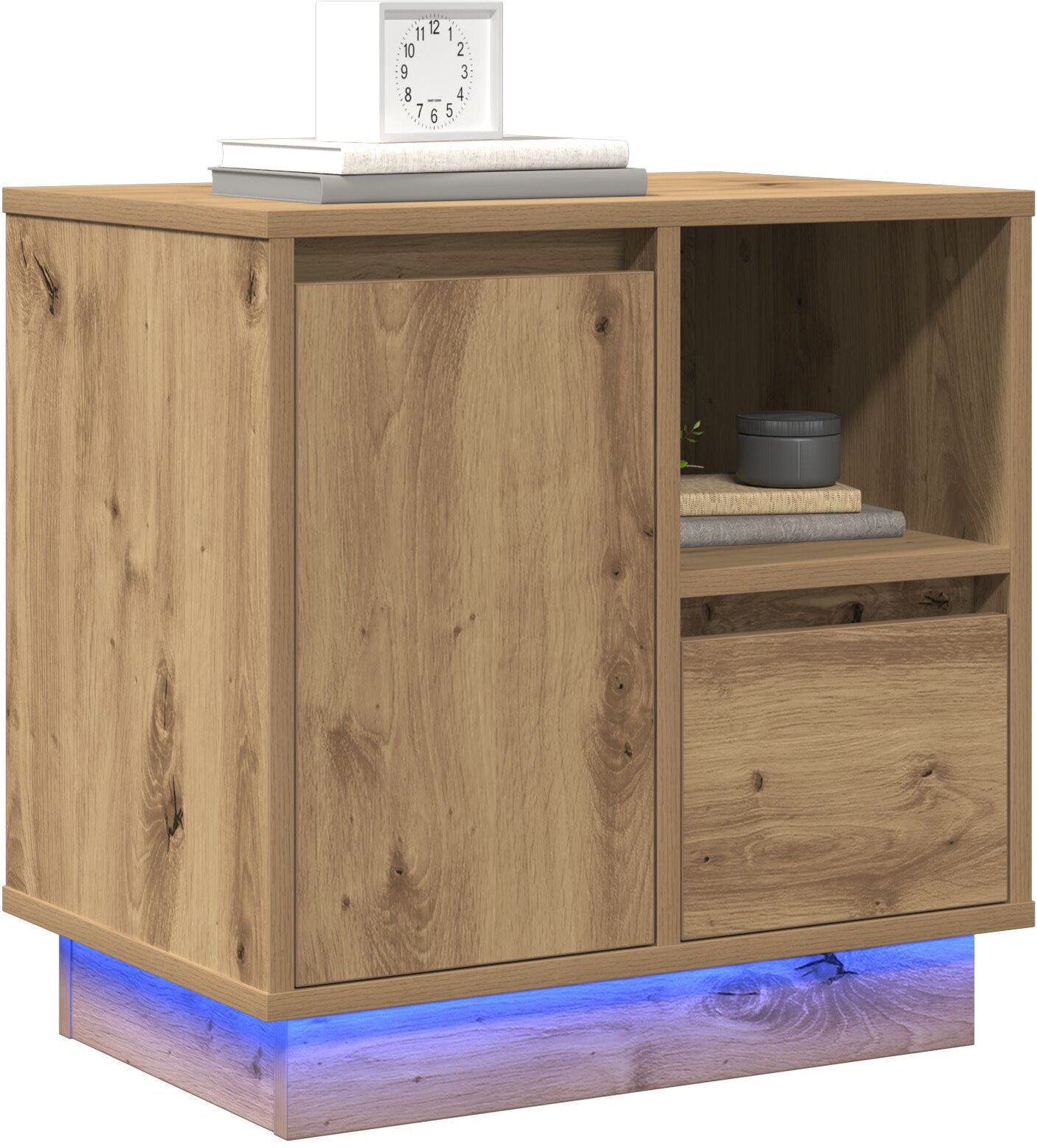 vidaXL Dąb artystyczny Drewno kompozytowe Średni Stolik nocny