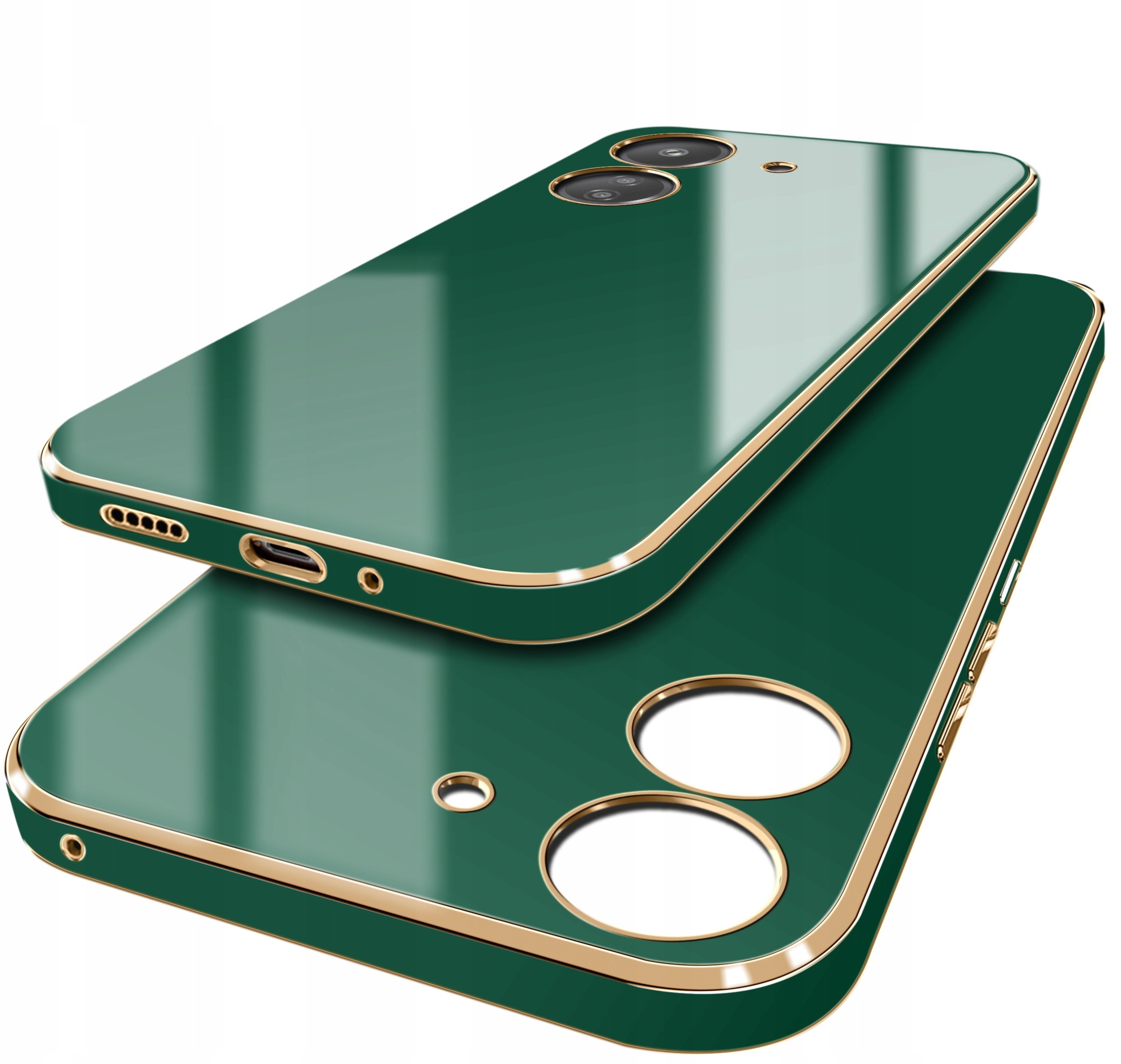 Etui do Xiaomi Redmi 13C | Poco C65 GOLDEDGE CASE + Szkło 9H