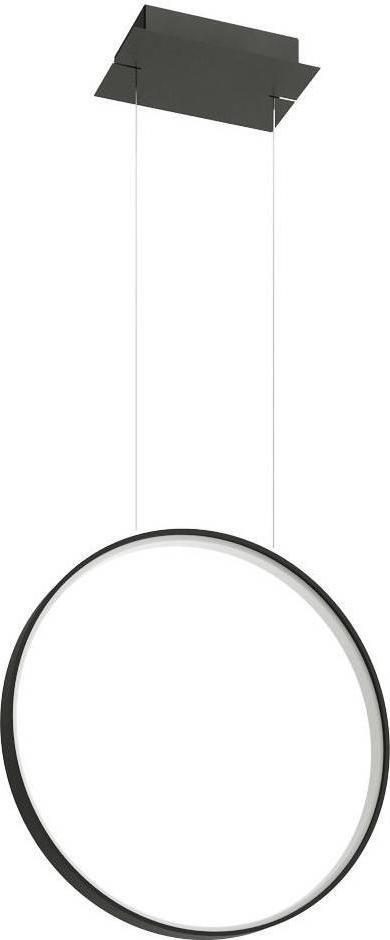 Lampa wisząca Thoro Okrągła LAMPA wisząca RIO TH.114 Thoro metalowa OPRAWA ring LED 30W 3000K pierścień zwis czarny