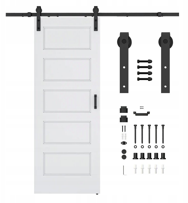 Drzwi wewnętrzne przesuwne Monaco grube 90 Loftowe białe