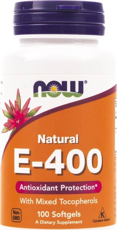NOW Foods Now Foods Witamina E-400 (mieszanka tokoferoli) - 100 kapsułek