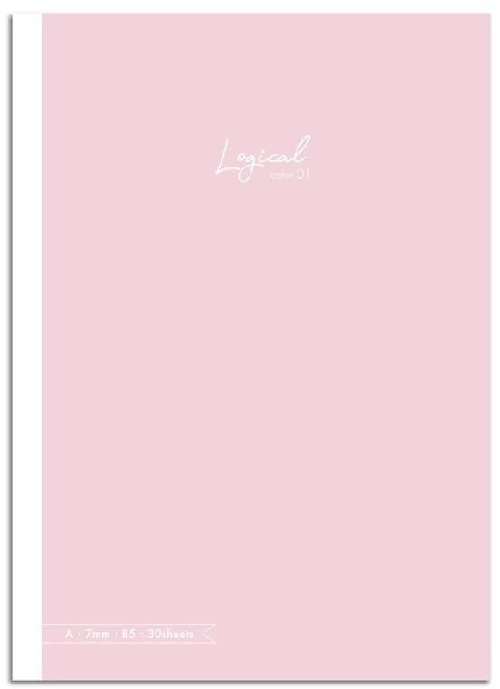 Notatnik z naklejkami B5 linia 7mm różowy