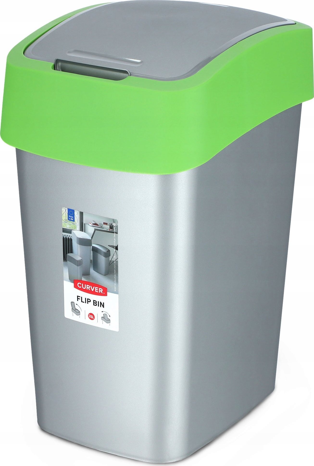 Kosz na śmieci Kadax Curver Kosz Na Śmieci Pojemnik Biuro 25L Zielony