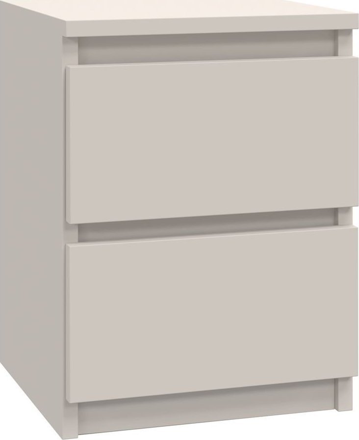 Topeshop Szafka nocna z 2 szufladami, Malwa, 30x30x40 cm, kaszmir