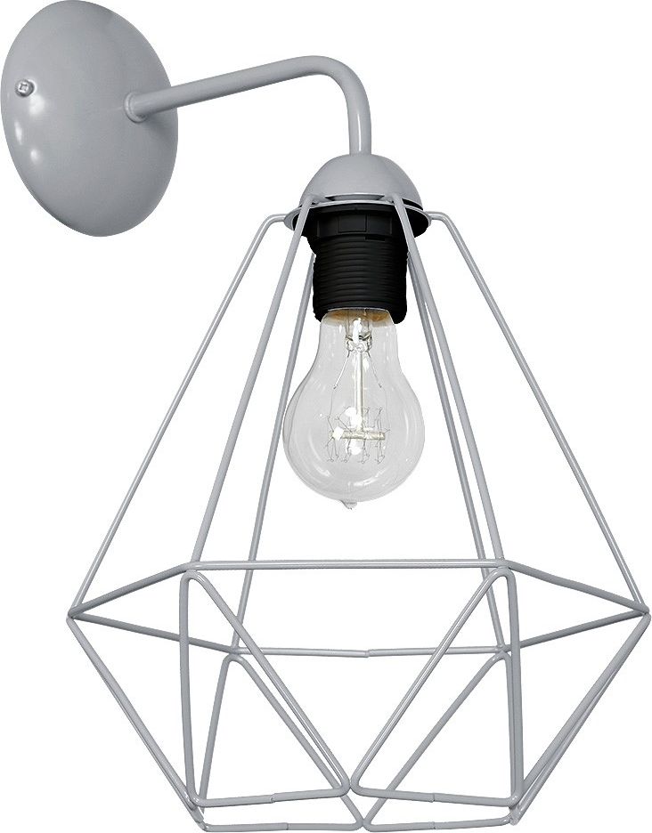 Kinkiet Milagro Kinkiet ścienny do sypialni szary Milagro BASKET MLP7207
