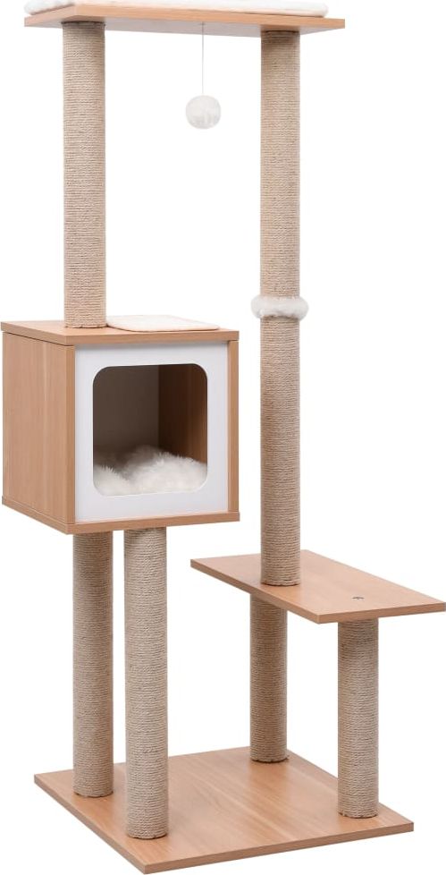 vidaXL Drapak dla kota z sizalową matą, 129 cm