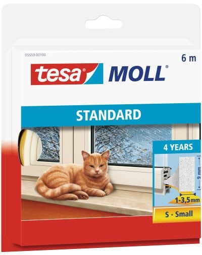 TESA tesamoll 6 m Okno/drzwi Pianka uszczelniająca Samoprzylepny Biały