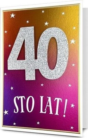 Karnet B6 Urodziny 40
