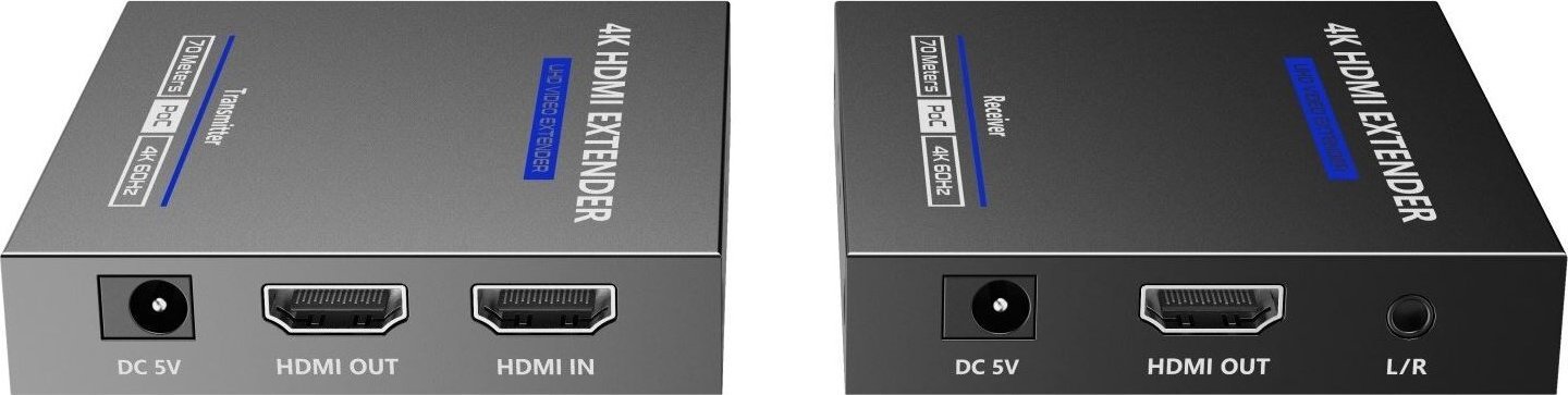 Kabel PremiumCord PremiumCord HDMI 2.0 extender Ultra HD 4kx2k@60Hz na 70m přes Cat6/Cat6A/Cat7