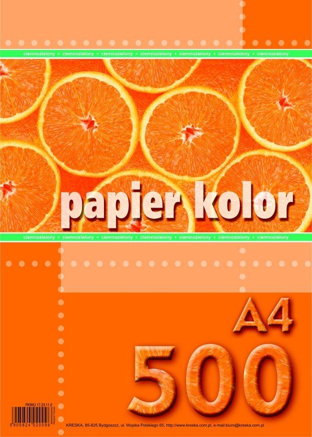 Kreska Papier ksero A4 80g ciemnozielony 500 arkuszy