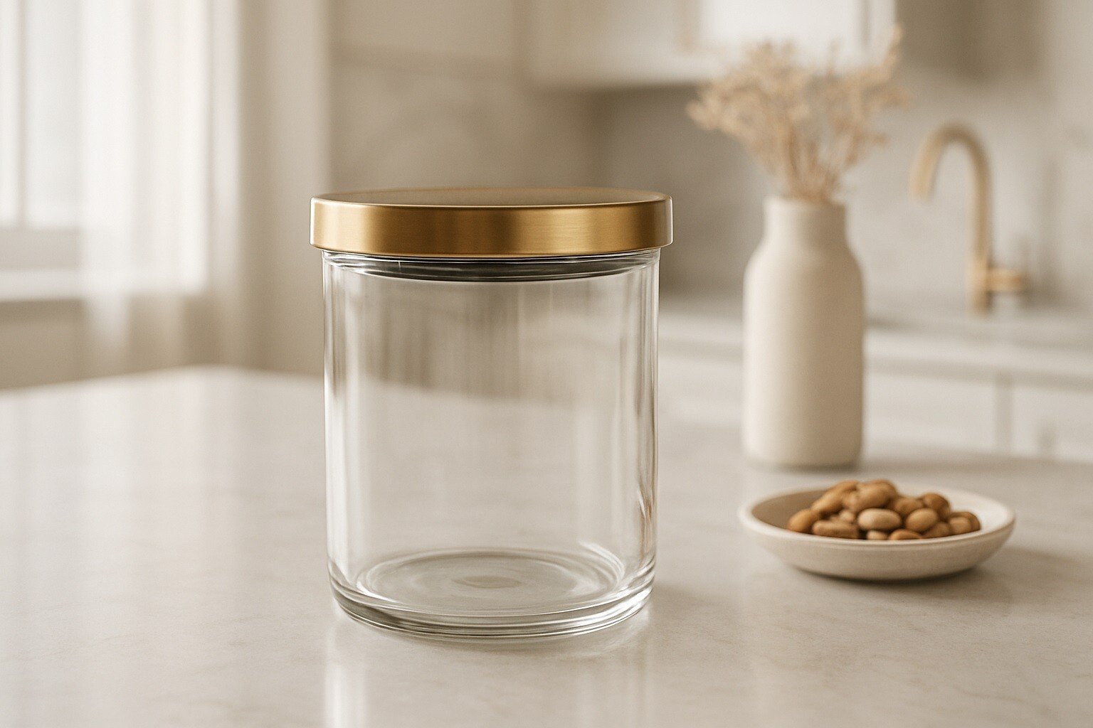 Słoik szklany 600 ml Złota nakrętka 467379
