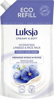 Luksja Luksja Creamy & Soft Kremowe mydło w płynie Len i Mleczko ryżowe 400 ml opakowanie uzupełniające