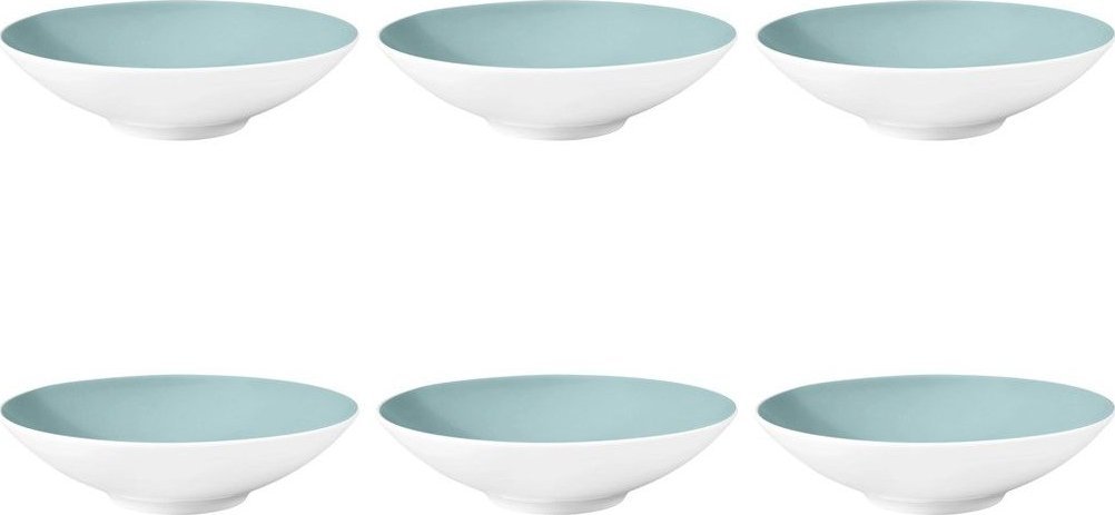 Komplet 6 talerzy porcelanowych do zupy 20 cm miętowy - Seltmann Weiden