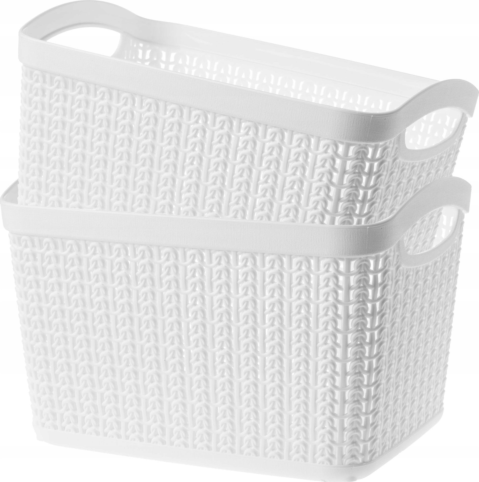 Kosz na pranie Kadax Pojemnik Pudełko 6,6L Organizer Kosz Biały 2szt