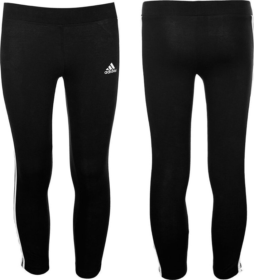 Adidas Legginsy dla dzieci adidas Essentials 3-Stripes Tights czarne H65800 116cm