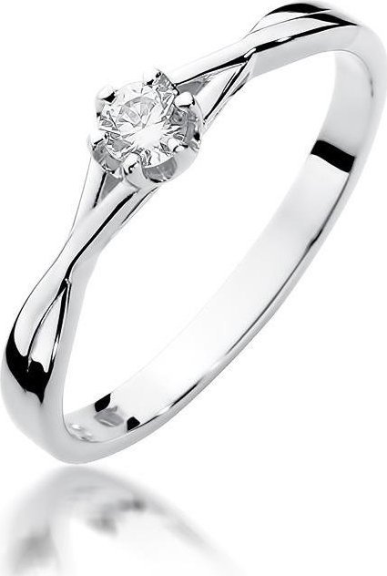 Best Diamonds złoty pierścionek z brylantem 0.12ct 23