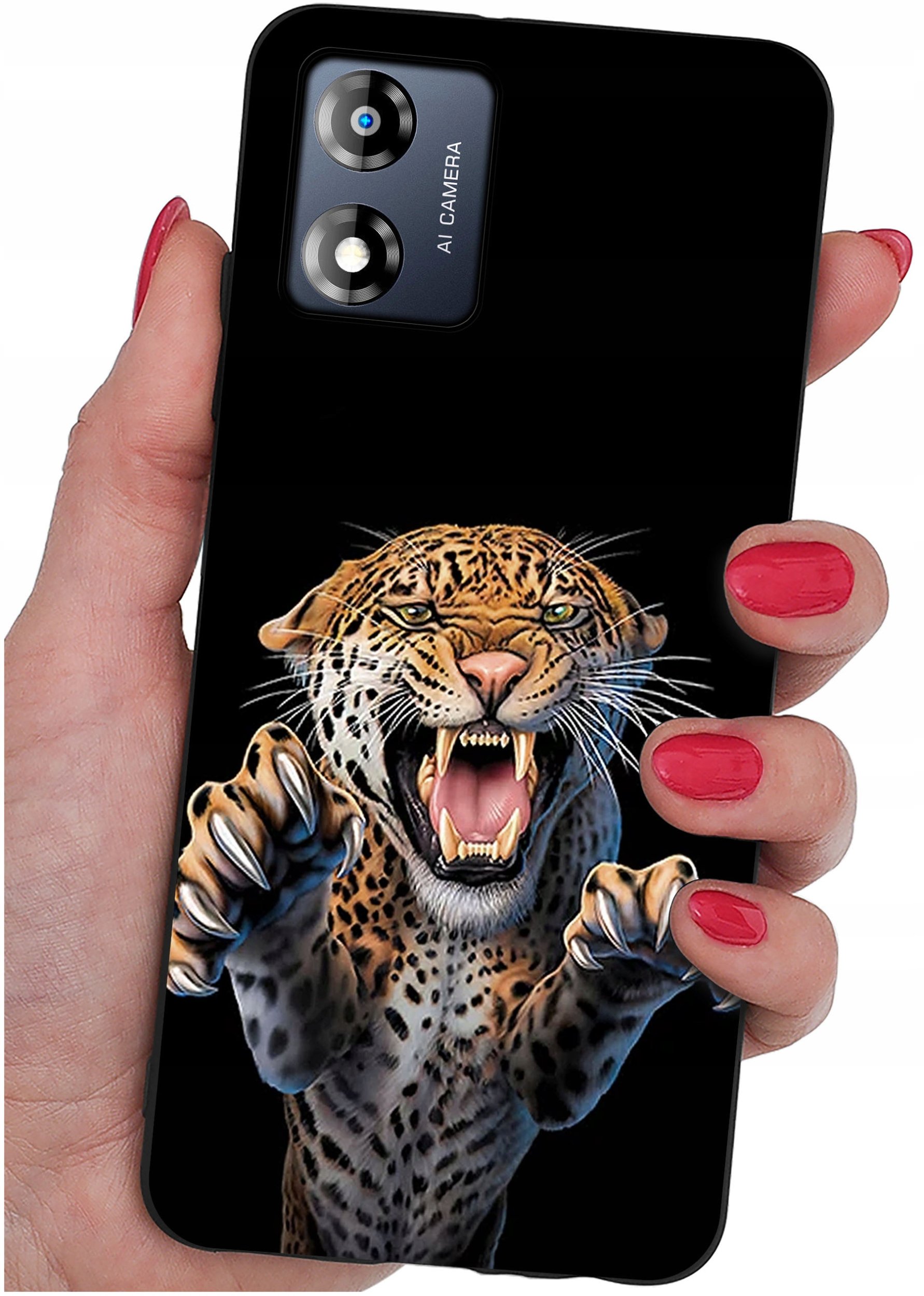 Etui do Motorola Moto E13 WZORY |SILIKONOWE MATT CASE + SZKŁO 9H