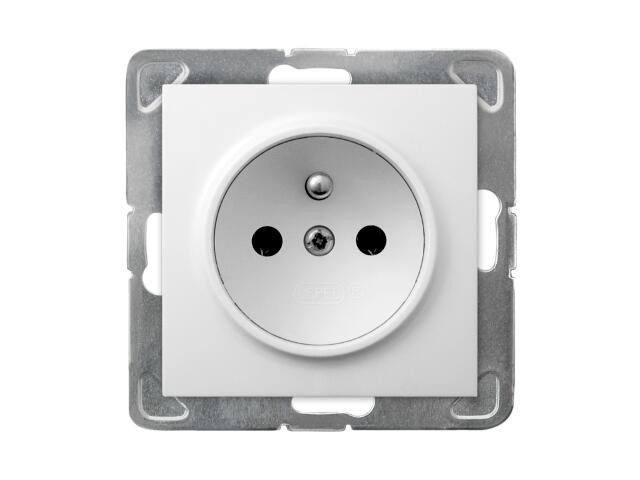 Ospel Gniazdo pojedyncze Z/U 16A białe