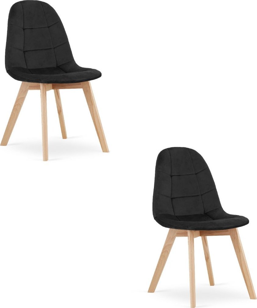 Leobert Krzesło BORA - czarny aksamit x 2