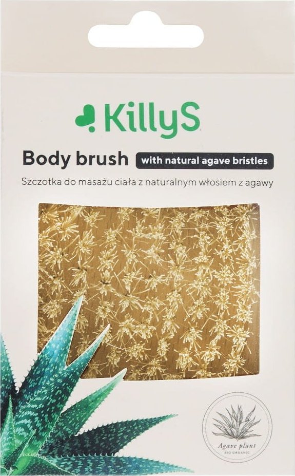 KILLYS_Body Brush szczotka do ciaĹa z naturalnym wĹosiem z agawy