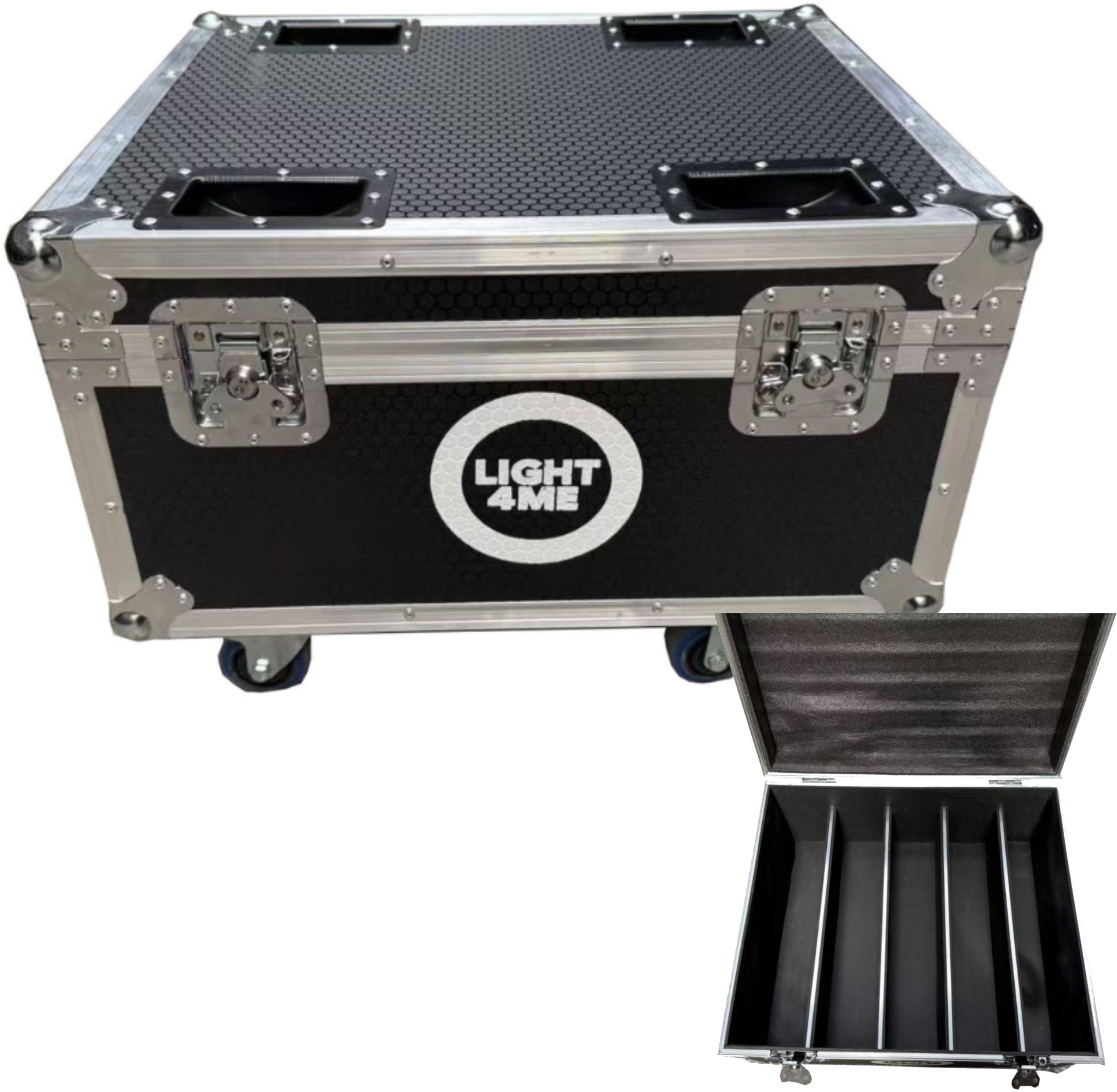 Pokrowiec LIGHT4ME VENOM STROBE HEAD CASE 4IN1 solidna skrzynia transportowa na 4 stroboskopy sceniczne