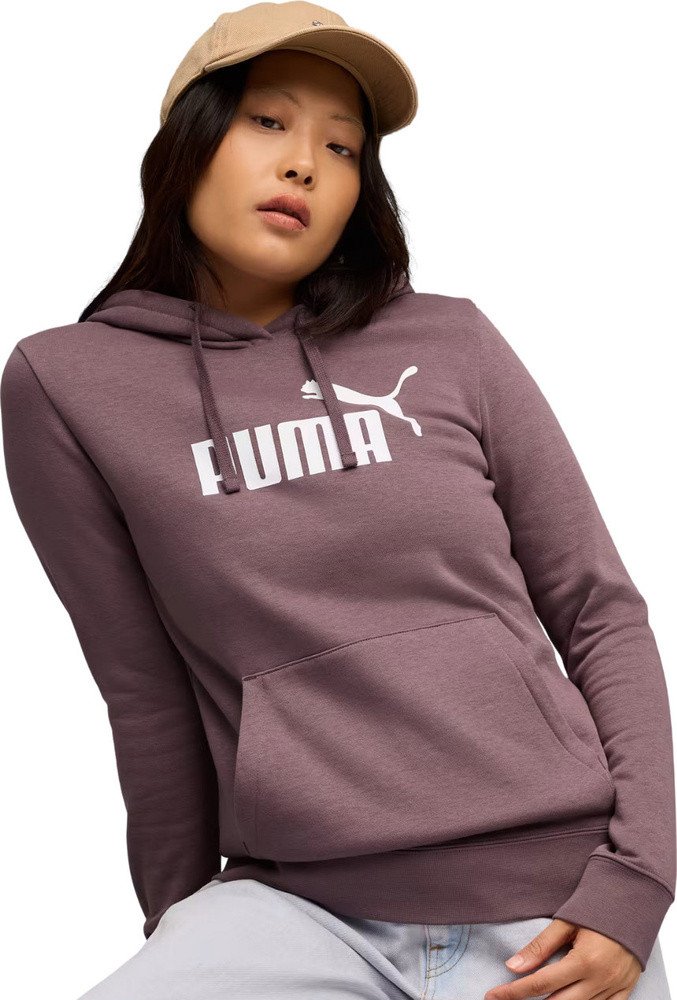 Bluza damska z kapturem kangurka Puma ESS No.1 Logo Hoodie FL wrzosowa 682389 88 S