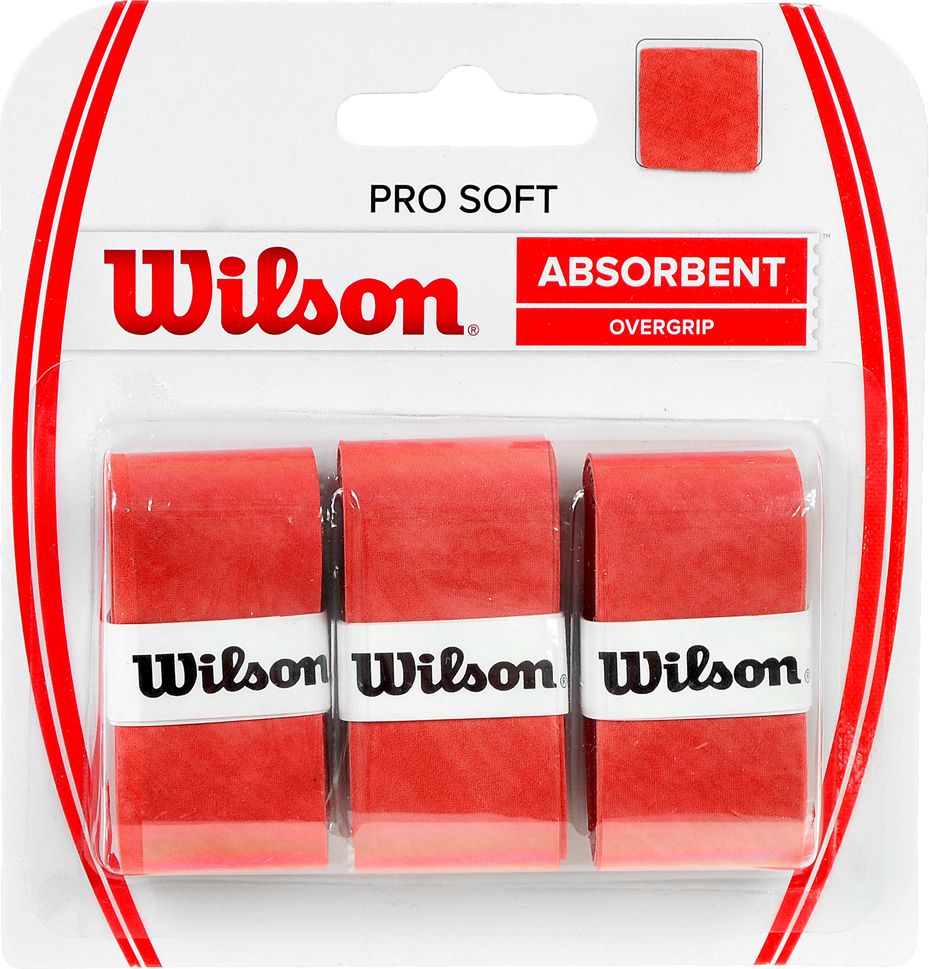 Wilson Owijka Pro Soft Absorbent Overgrip 3szt. czerwona (WRZ4040OR)