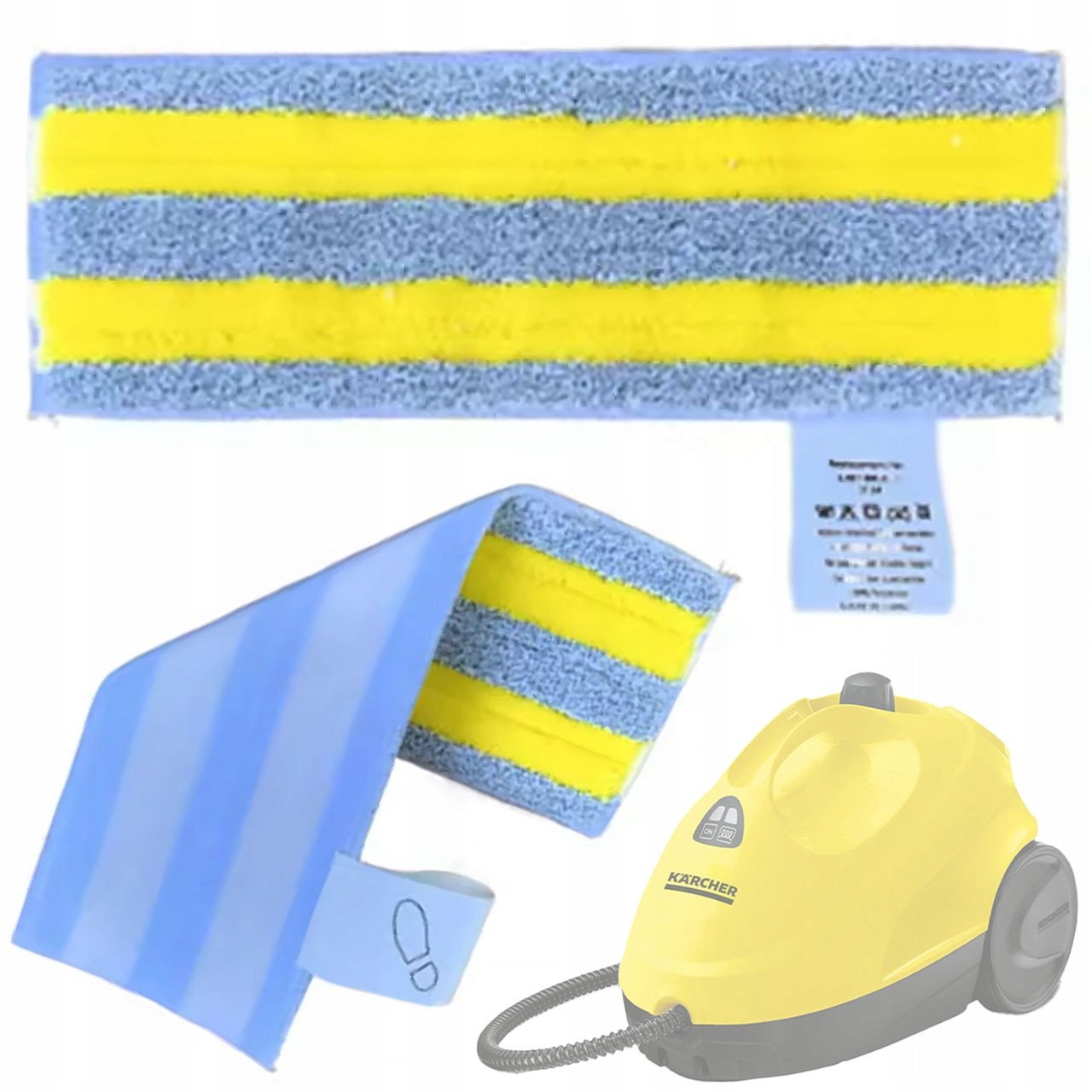 ŚCIERECZKA WKŁAD DO MOPA PAROWEGO KARCHER EASYFIX SC1 SC2 SC3 SC4 SC5 ZÓŁTE