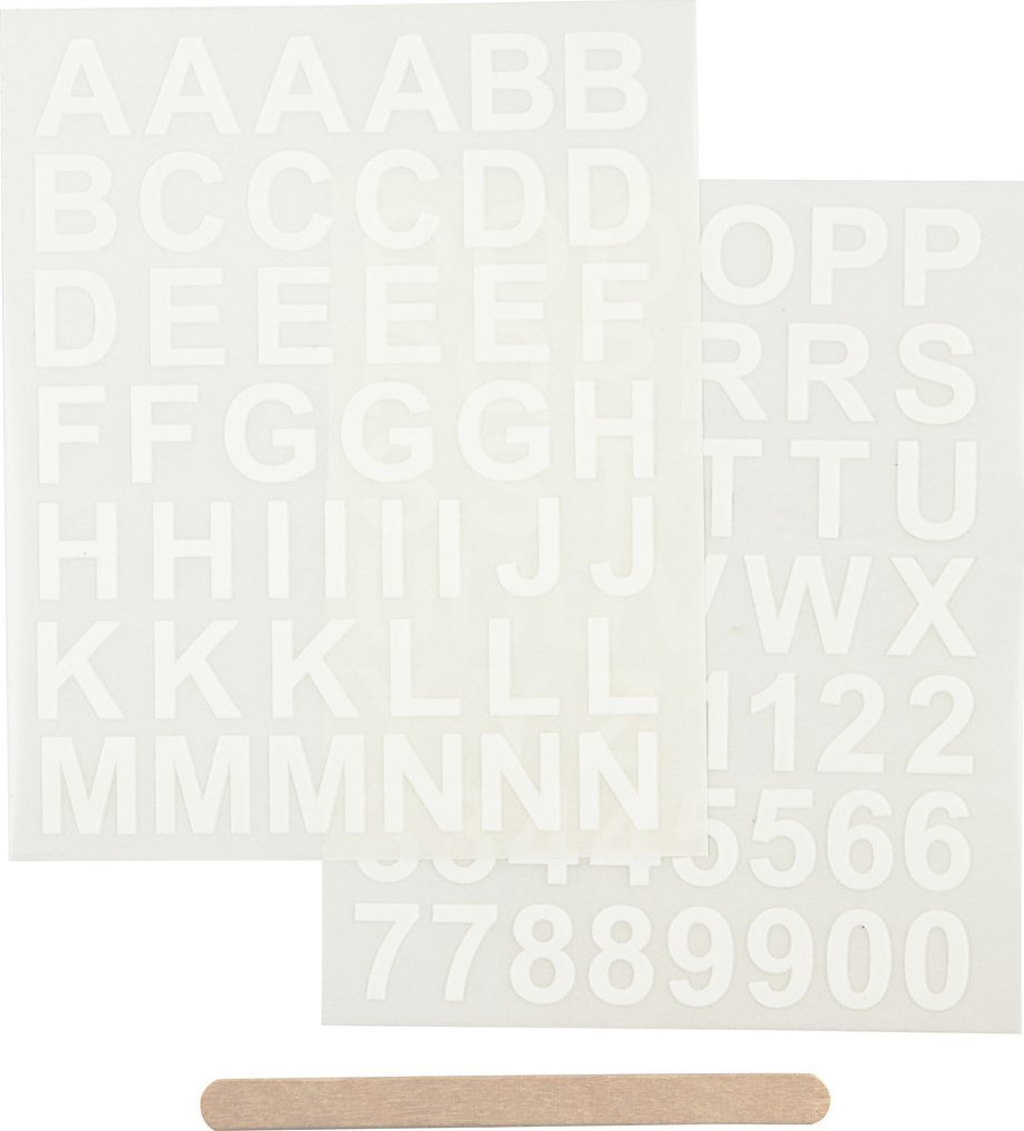 Focus Focus Stickers Rub On Letters White