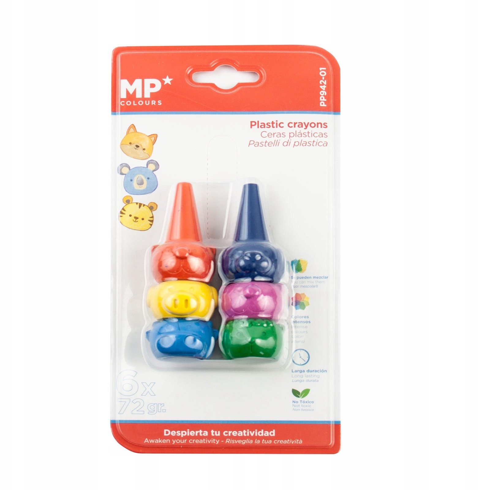 Kredki woskowe-kształt 6 kolorów