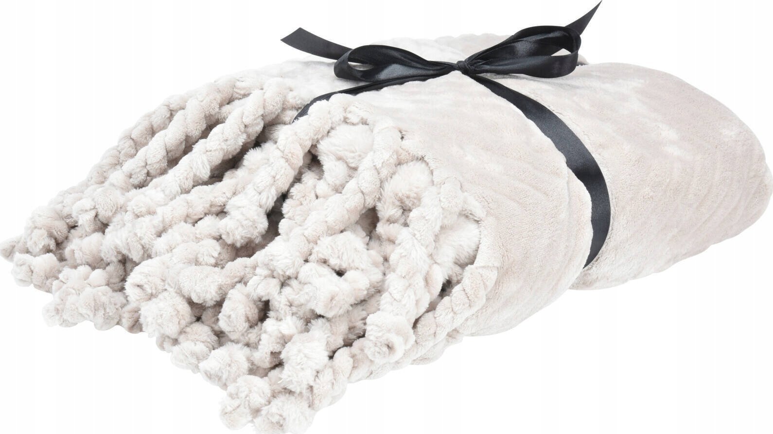 Home Styling Collection Kocyk boho z frędzlami, 100% poliester, 130 x 160 cm