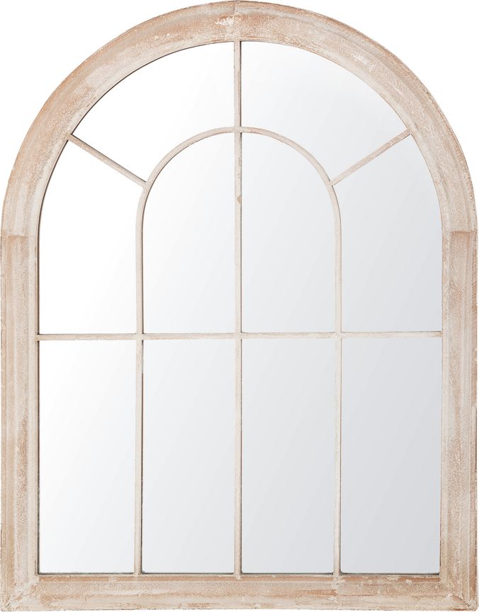 Beliani Lustro ścienne 69 x 88 cm beżowe EMBRY