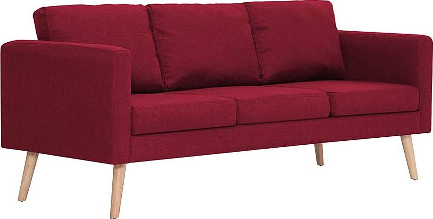 Elior Trzyosobowa kanapa w kolorze czerwonego wina - Lavinia 3X