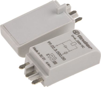 Finder Moduł sygnalizacyjny dioda gaszeniowa 6 - 220V DC polaryzacja A1+ (99.02.3.000.00)
