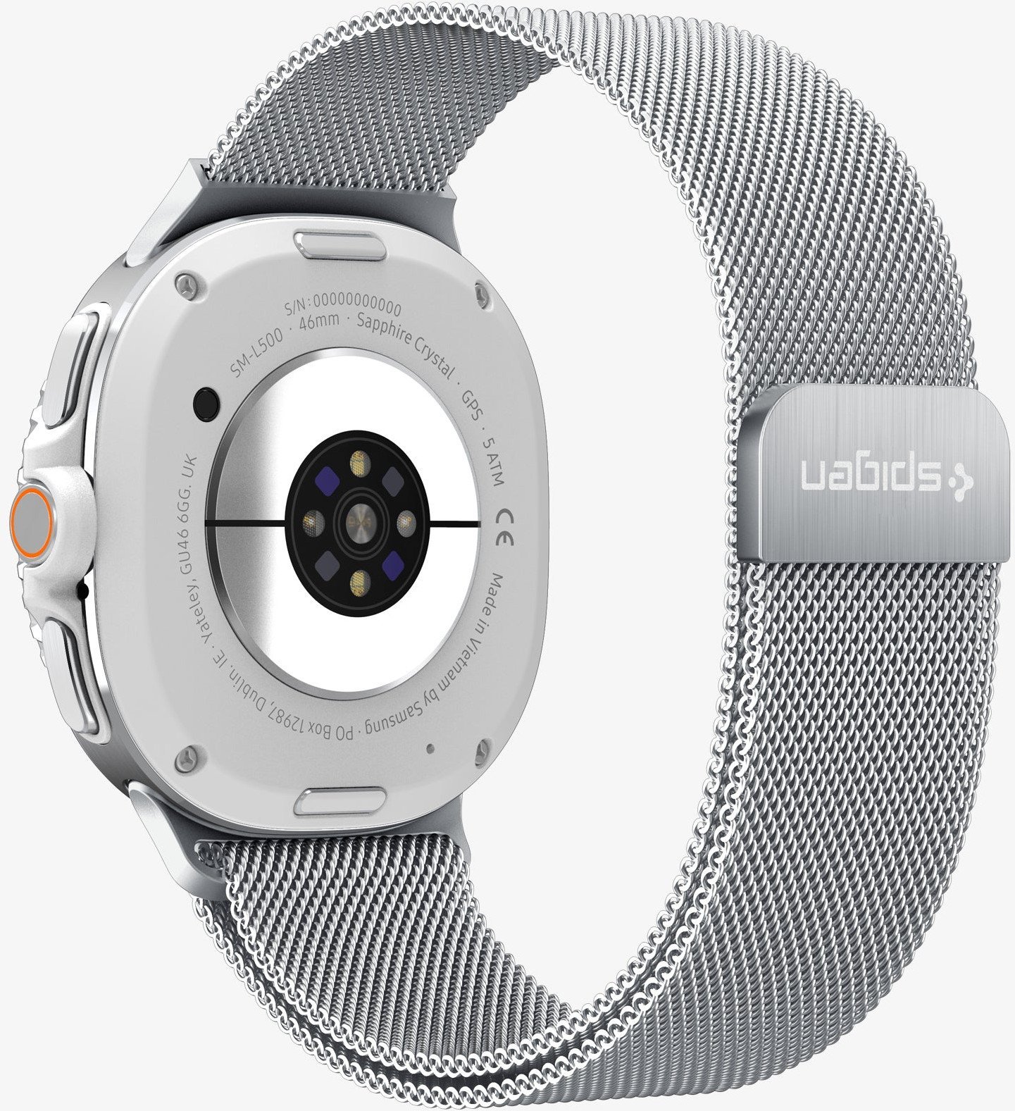 Spigen Metal Fit, silver - Samsung Samsung Galaxy Watch 8 (40/44/46mm)