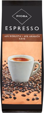Kawa ziarnista espresso brązowa 1kg - Rioba