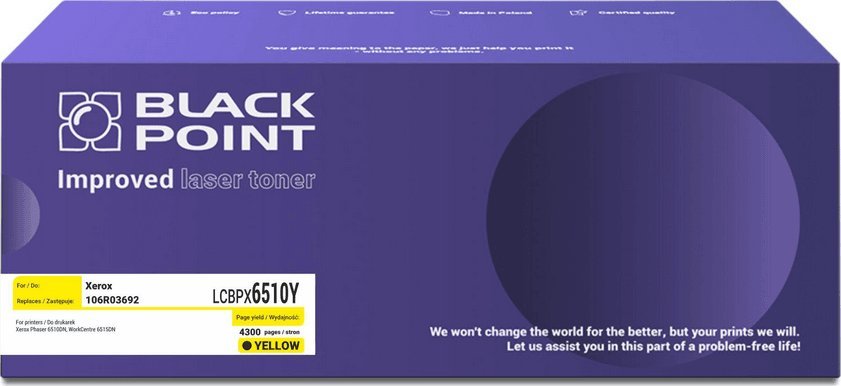 Toner Black Point BLACK POINT LCBPX6510Y zamiennik XEROX 106R03695 (yellow)