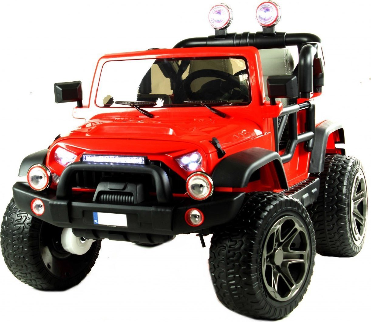 Szomik.pl Auto na akumulator dla dzieci 4x4 skóra EVA pilot